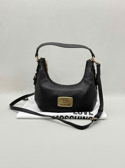 Pre - loved LOVE MOSCHINO Black Hobo bag at Reems Closet