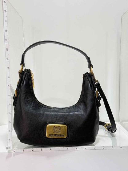 Pre - loved LOVE MOSCHINO Black Hobo bag at Reems Closet