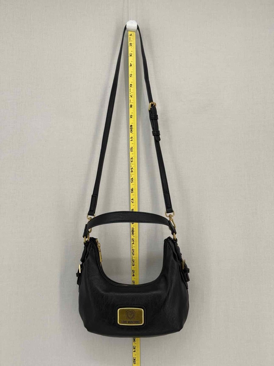 Pre - loved LOVE MOSCHINO Black Hobo bag at Reems Closet