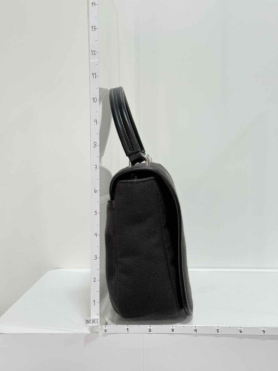 Pre - loved LOVE MOSCHINO Black Logo Print Top Handle at Reems Closet