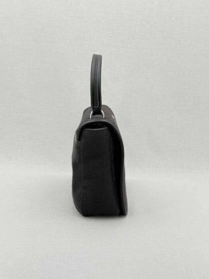 Pre - loved LOVE MOSCHINO Black Logo Print Top Handle at Reems Closet