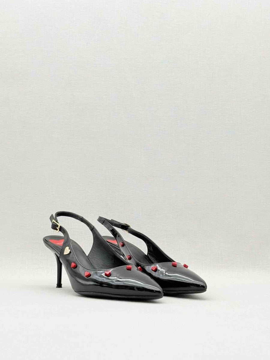 Pre - loved LOVE MOSCHINO Black Size EU 39 Slingbacks at Reems Closet