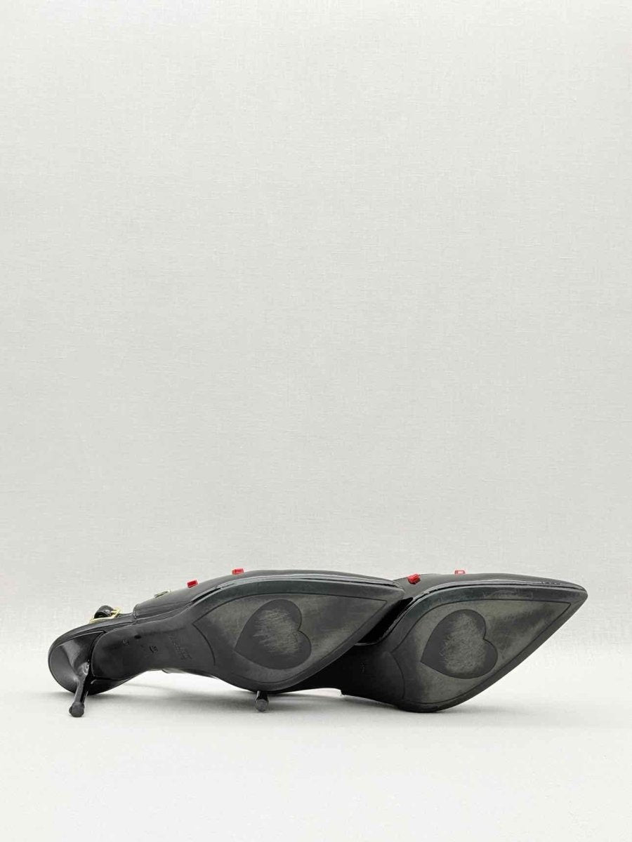 Pre - loved LOVE MOSCHINO Black Size EU 39 Slingbacks at Reems Closet