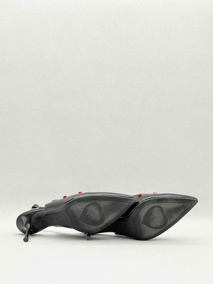 Pre - loved LOVE MOSCHINO Black Size EU 39 Slingbacks at Reems Closet