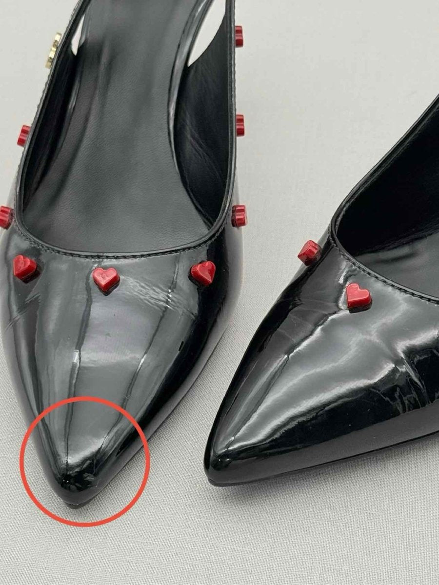 Pre - loved LOVE MOSCHINO Black Size EU 39 Slingbacks at Reems Closet