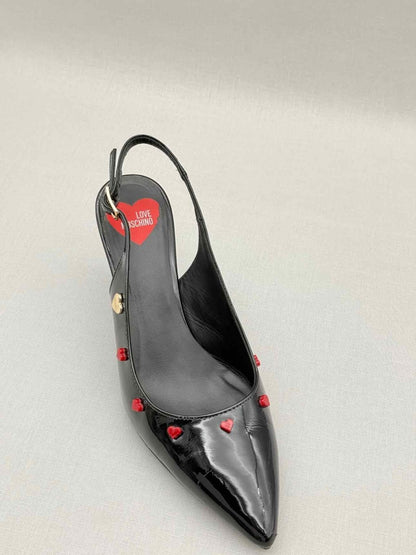 Pre - loved LOVE MOSCHINO Black Size EU 39 Slingbacks at Reems Closet