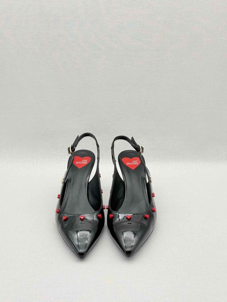 Pre - loved LOVE MOSCHINO Black Size EU 39 Slingbacks at Reems Closet