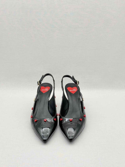Pre - loved LOVE MOSCHINO Black Size EU 39 Slingbacks at Reems Closet