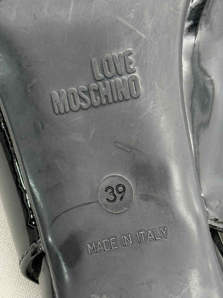 Pre - loved LOVE MOSCHINO Black Size EU 39 Slingbacks at Reems Closet