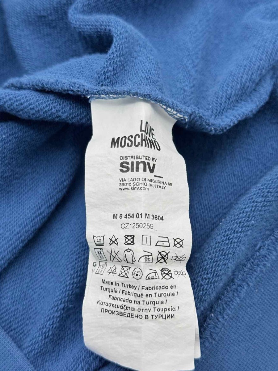 Pre - loved LOVE MOSCHINO Blue Size XXLarge Sweatshirt at Reems Closet