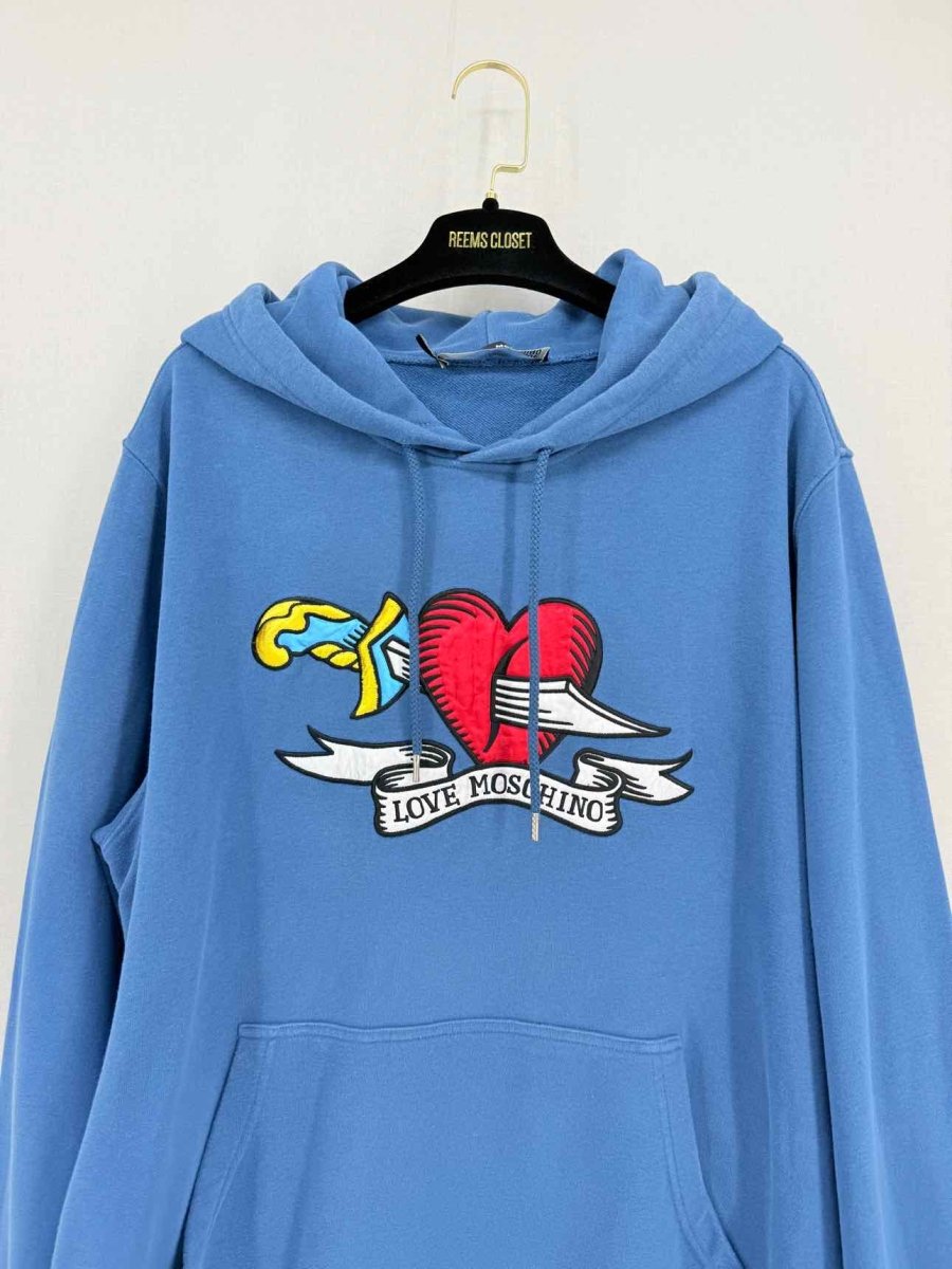 Pre - loved LOVE MOSCHINO Blue Size XXLarge Sweatshirt at Reems Closet