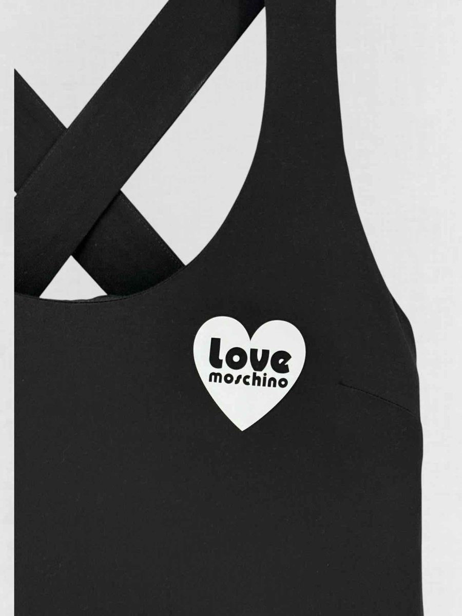 Pre - loved LOVE MOSCHINO Cross Strap Black Size US 2 Long Dress at Reems Closet