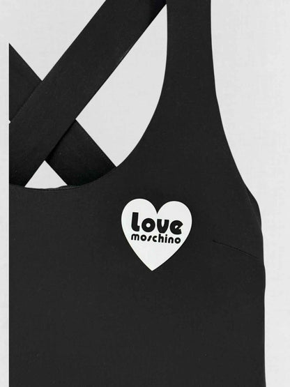 Pre - loved LOVE MOSCHINO Cross Strap Black Size US 2 Long Dress at Reems Closet
