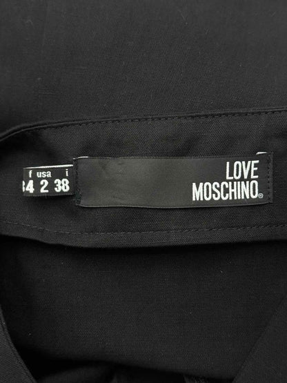 Pre - loved LOVE MOSCHINO Cross Strap Black Size US 2 Long Dress at Reems Closet