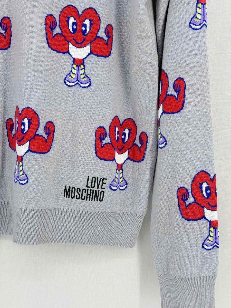 Pre - loved LOVE MOSCHINO Grey Multicolor Size XSmall Sweatshirt at Reems Closet