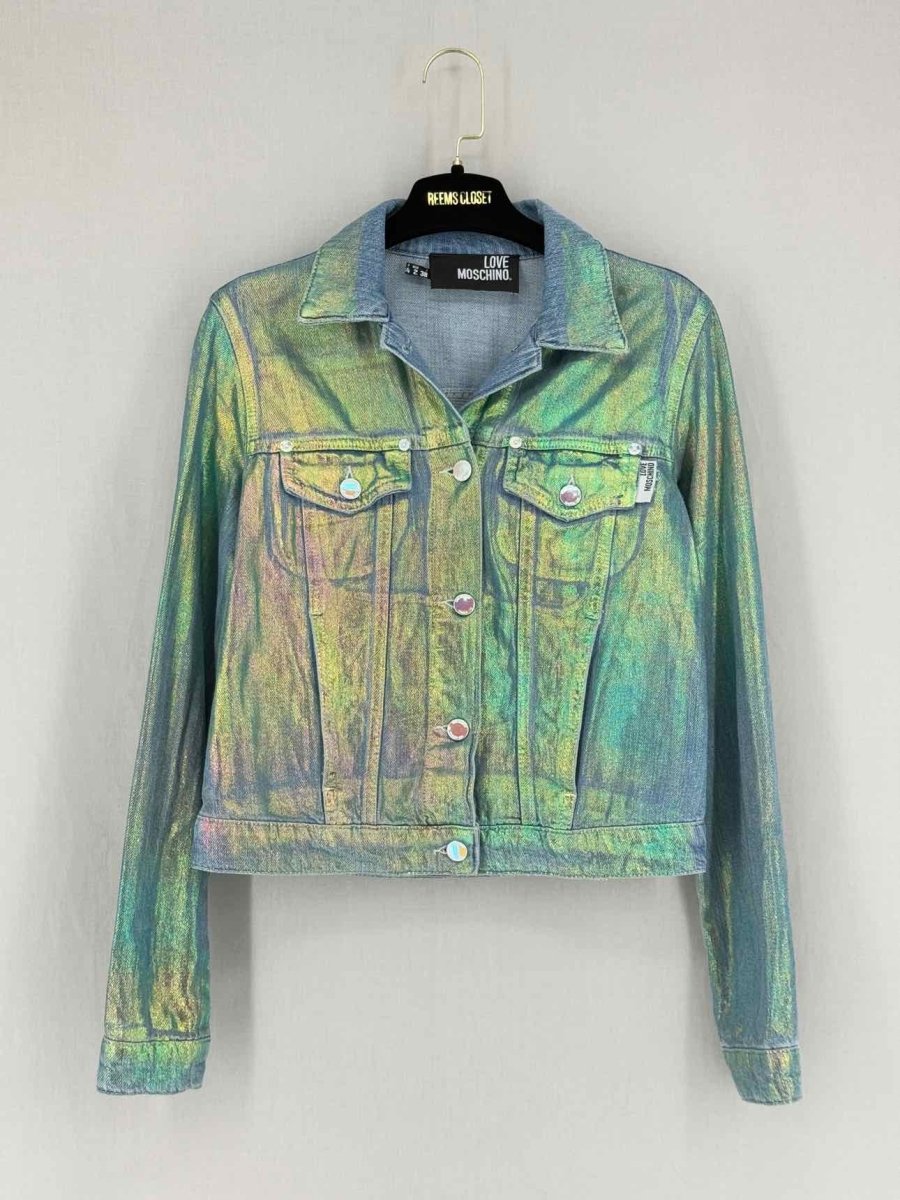 Pre - loved LOVE MOSCHINO Metallic Green Size US 2 Outfit Set at Reems Closet