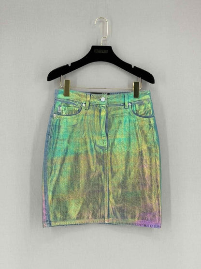 Pre - loved LOVE MOSCHINO Metallic Green Size US 2 Outfit Set at Reems Closet
