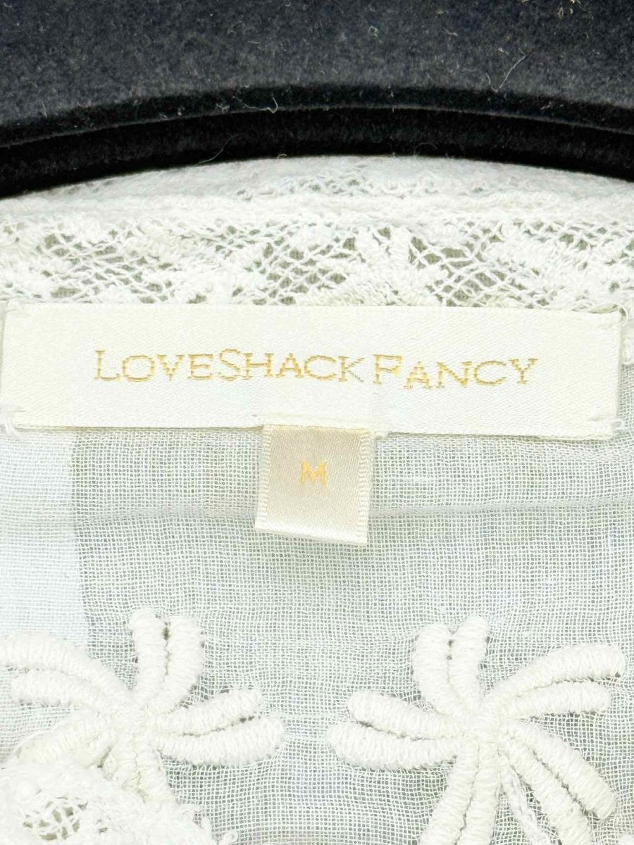Pre - loved LOVE SHACK FANCY Rhonda White Size Medium Blouse at Reems Closet