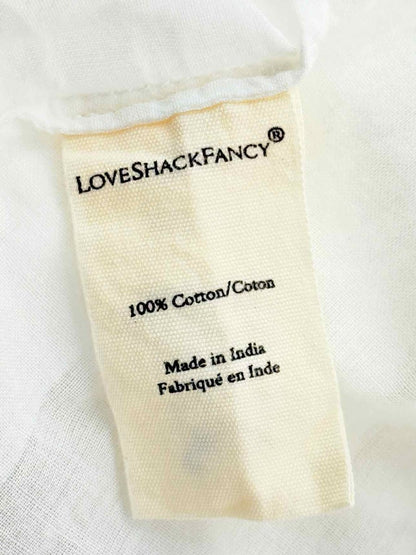 Pre - loved LOVE SHACK FANCY Rhonda White Size Medium Blouse at Reems Closet
