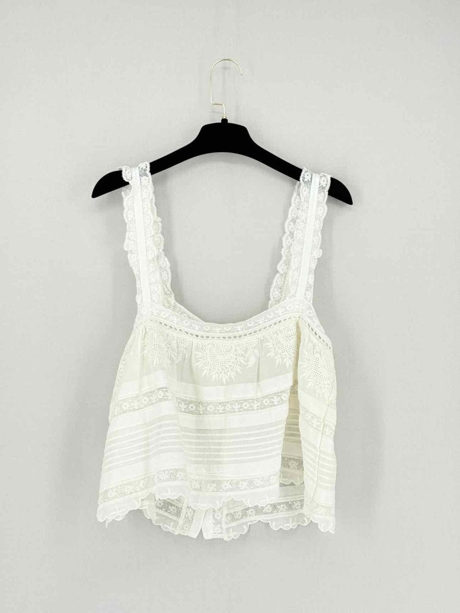 Pre - loved LOVE SHACK FANCY Sully Off - white Size Medium Top at Reems Closet