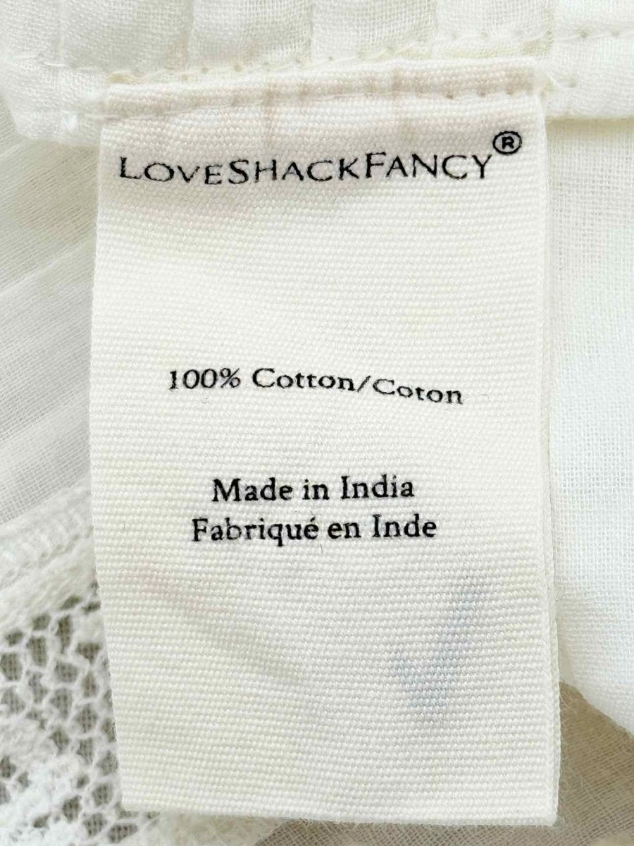 Pre - loved LOVE SHACK FANCY Sully Off - white Size Medium Top at Reems Closet