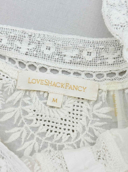 Pre - loved LOVE SHACK FANCY Sully Off - white Size Medium Top at Reems Closet