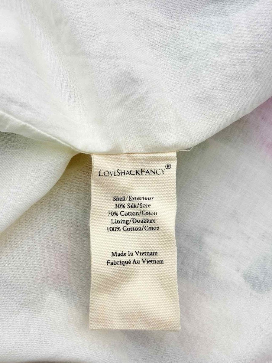 Pre-loved LOVE SHACK FANCY White & Pink Size US 8 Short Dress at Reems Closet