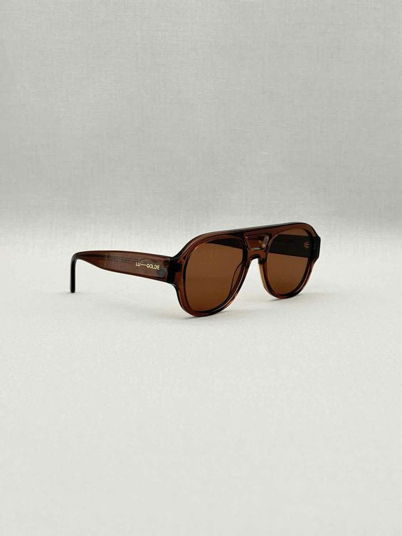 Pre-loved LU GOLDIE Brown Sunglasses at Reems Closet