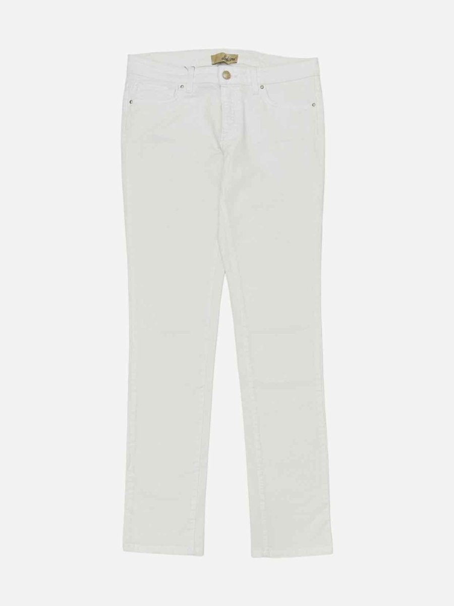 Pre - loved LUDICIOUS Straight Leg White Jeans at Reems Closet