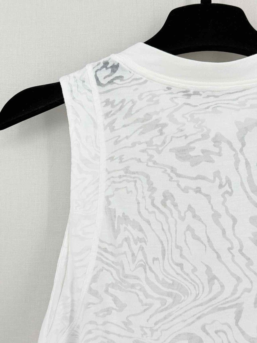 Pre-loved LULULEMON All Yours Crop White Mesh Size Small Tank Top at Reems Closet