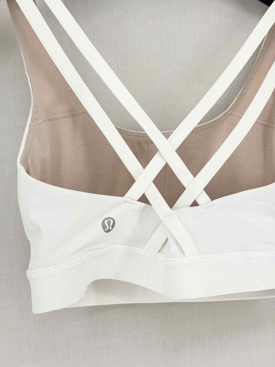 Pre-loved LULULEMON Energy White Bra Top at Reems Closet