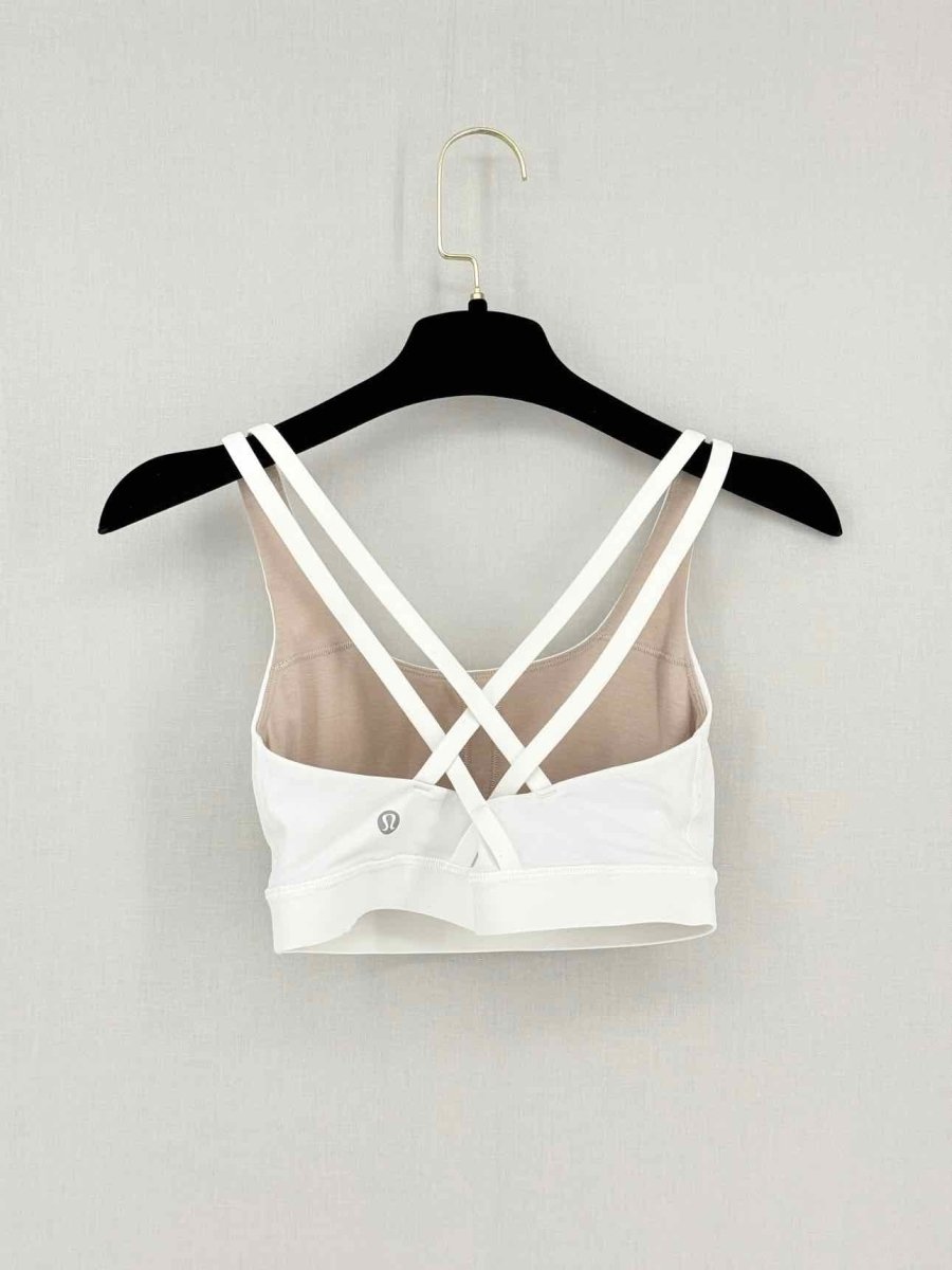 Pre-loved LULULEMON Energy White Bra Top at Reems Closet