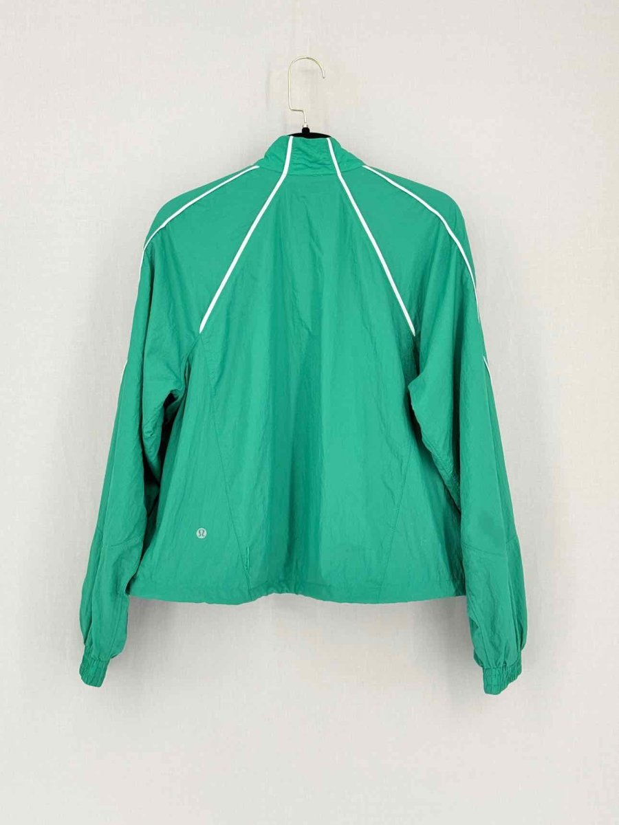 Pre-loved LULULEMON License to Train Green Size Small Jacket at Reems Closet