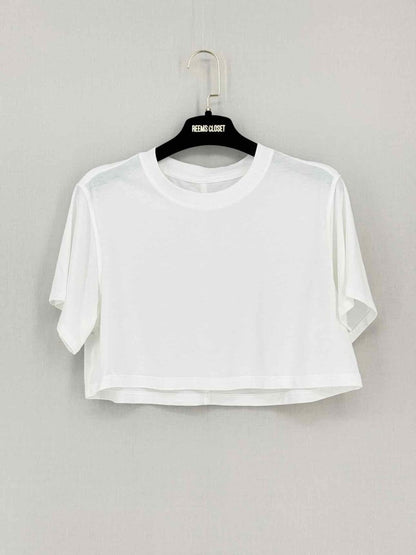 Pre-loved LULULEMON White Size Small T-shirt at Reems Closet