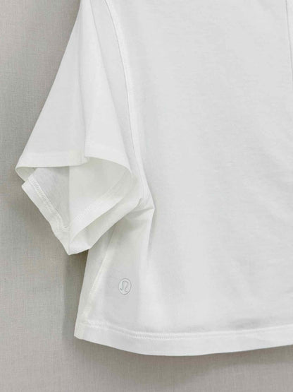 Pre-loved LULULEMON White Size Small T-shirt at Reems Closet