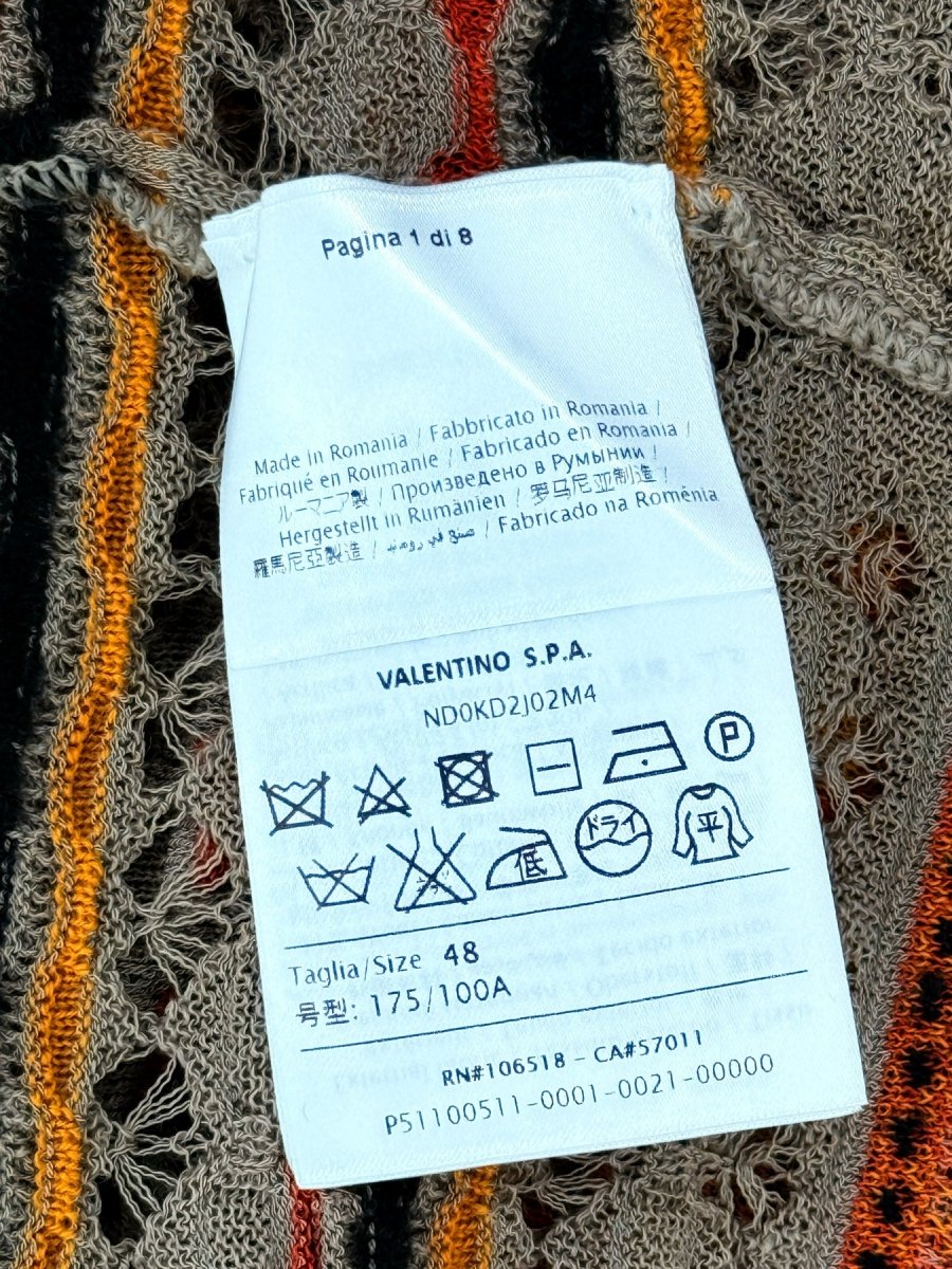 Pre - loved M MISSONI Beige Multicolor Knit Size US 12 Midi Dress at Reems Closet