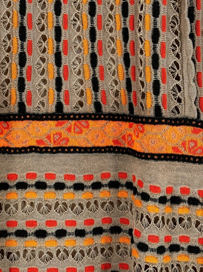 Pre - loved M MISSONI Beige Multicolor Knit Size US 12 Midi Dress at Reems Closet