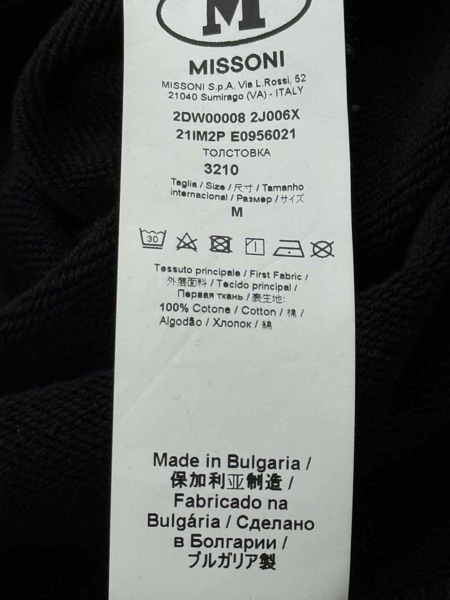 Pre - loved M MISSONI Black Logo Print Size Medium Jumper at Reems Closet