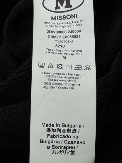 Pre - loved M MISSONI Black Logo Print Size Medium Jumper at Reems Closet