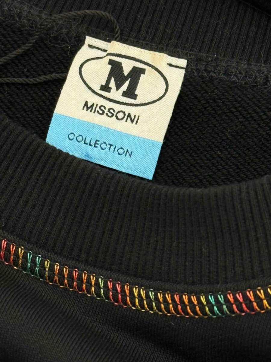 Pre - loved M MISSONI Black Logo Print Size Medium Jumper at Reems Closet