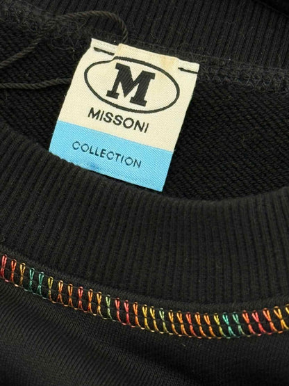 Pre - loved M MISSONI Black Logo Print Size Medium Jumper at Reems Closet
