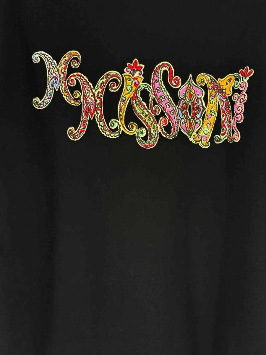 Pre - loved M MISSONI Black Logo Print Size Medium Jumper at Reems Closet