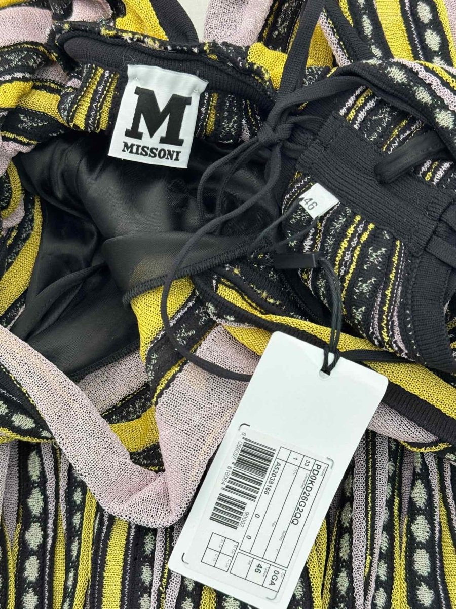 Pre-loved M MISSONI Black Multicolor Size US 10 Midi Dress at Reems Closet
