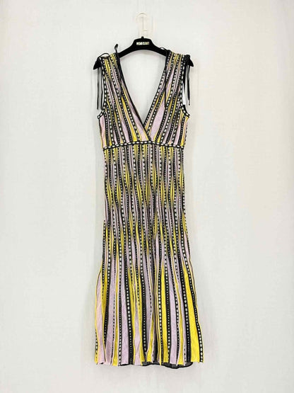 Pre-loved M MISSONI Black Multicolor Size US 10 Midi Dress at Reems Closet