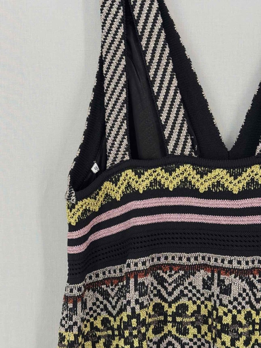 Pre-loved M MISSONI Black Multicolor Size US 12 Midi Dress at Reems Closet