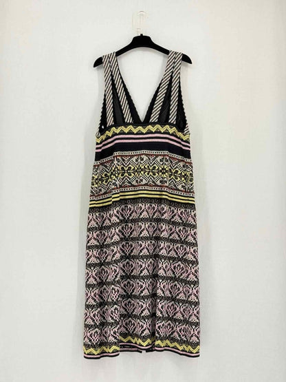 Pre-loved M MISSONI Black Multicolor Size US 12 Midi Dress at Reems Closet
