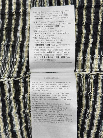 Pre-loved M MISSONI Black & White Striped Size US 6 Cardigan at Reems Closet