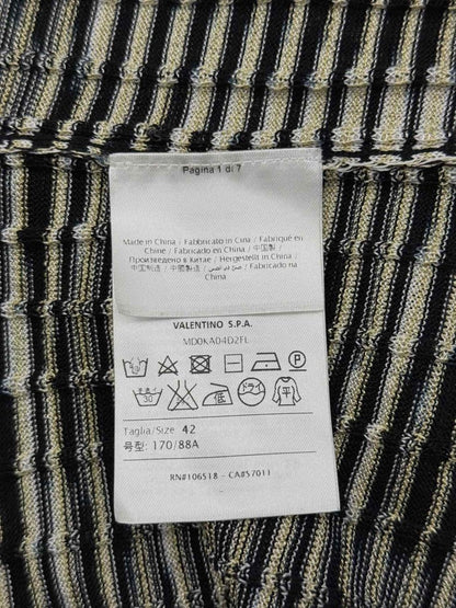 Pre-loved M MISSONI Black & White Striped Size US 6 Cardigan at Reems Closet