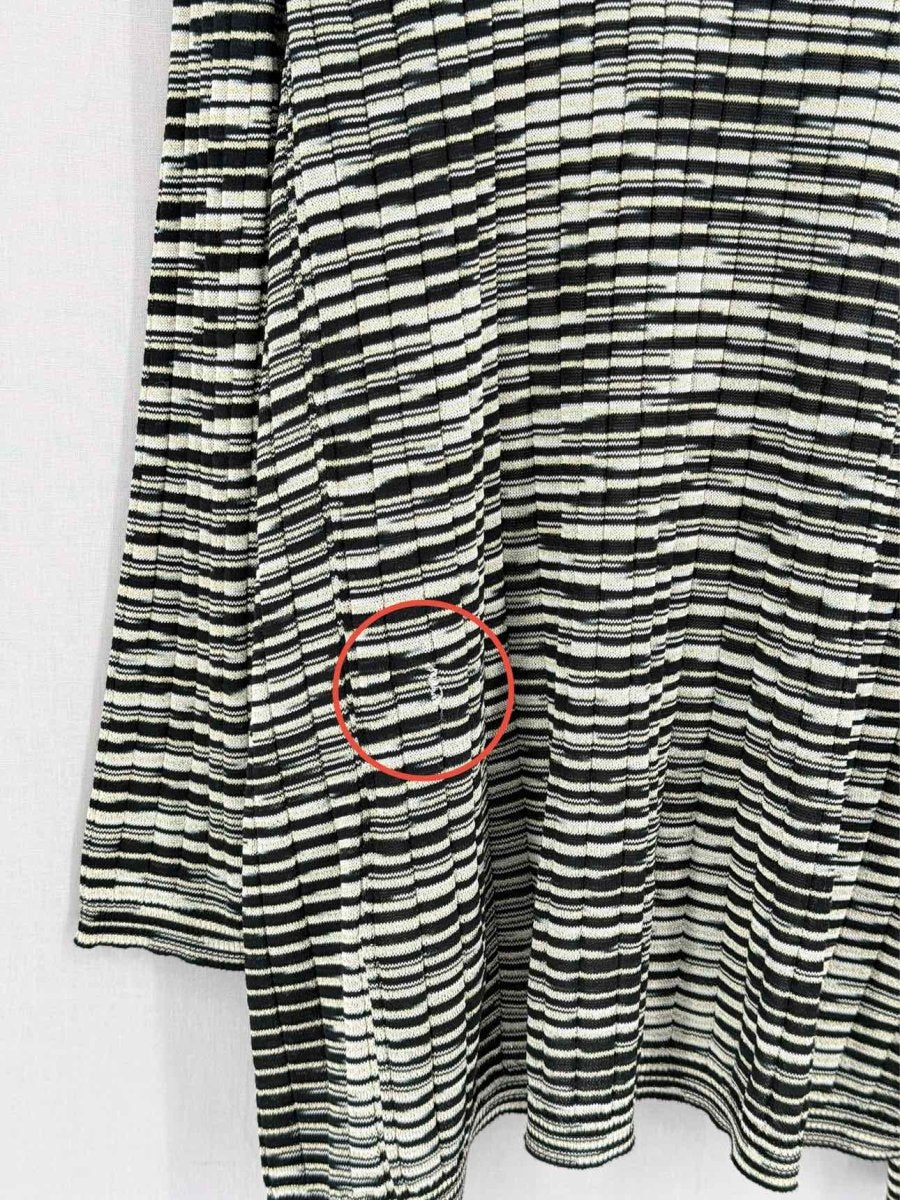 Pre-loved M MISSONI Black & White Striped Size US 6 Cardigan at Reems Closet