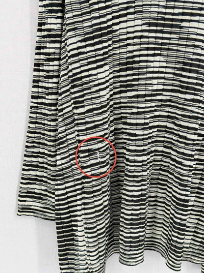 Pre-loved M MISSONI Black & White Striped Size US 6 Cardigan at Reems Closet